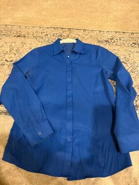 Classic Women's Button-Down Shirt in Royal Blue